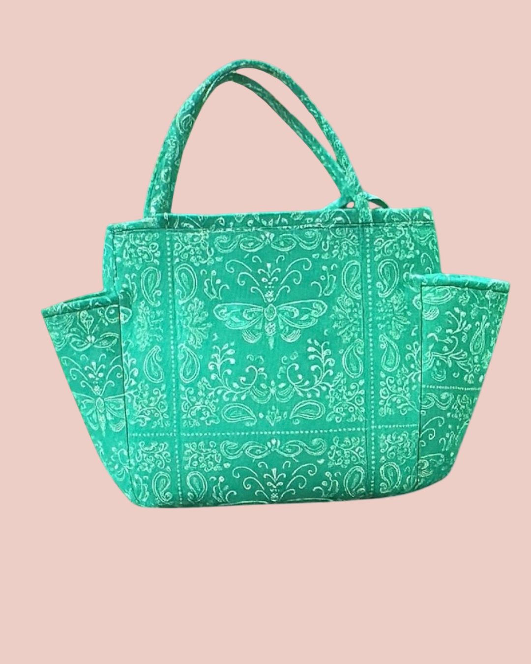 Handmade oversized tote bag in custom fabric - UK made