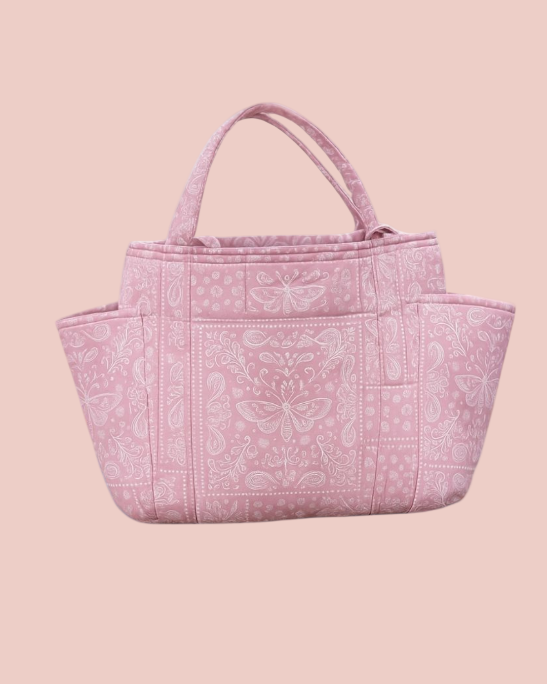 Handmade oversized tote bag in custom fabric - UK made