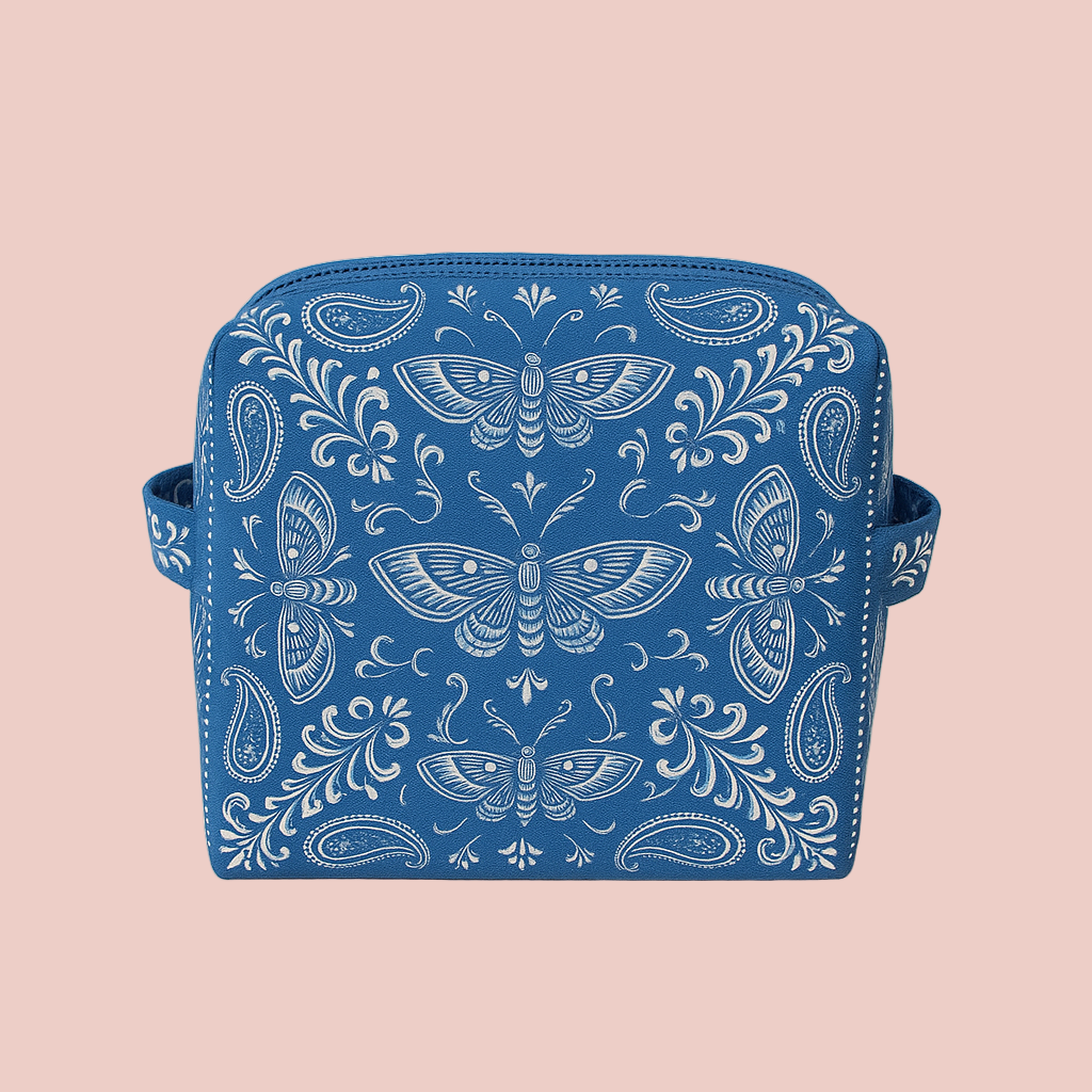 Handmade zipper pouch – fabric pouch for makeup, tech or stationery