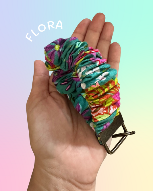 Scrunchie Keyfob- Flora
