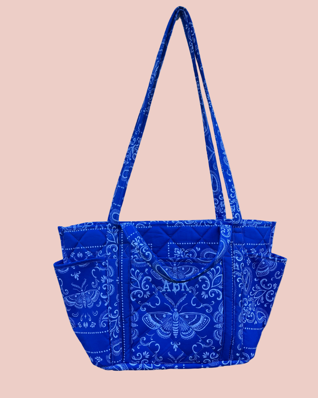 Handmade oversized tote bag in custom fabric - UK made