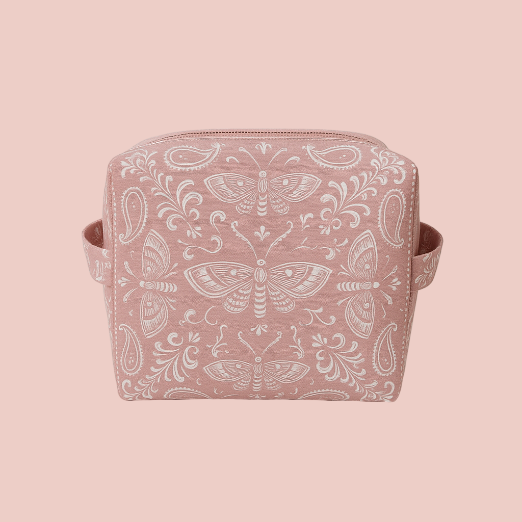 Handmade zipper pouch – fabric pouch for makeup, tech or stationery