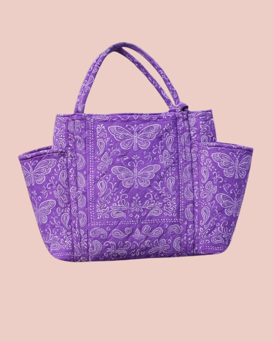 Handmade oversized tote bag in custom fabric - UK made