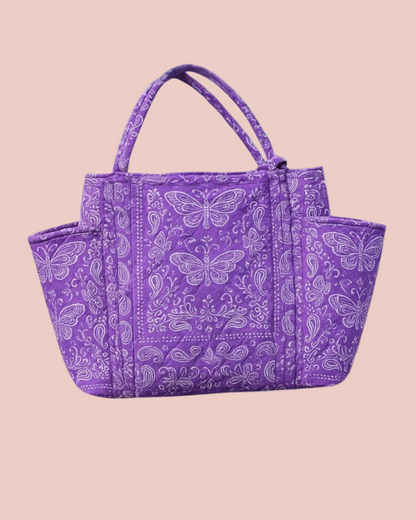 Handmade oversized tote bag in custom fabric - UK made