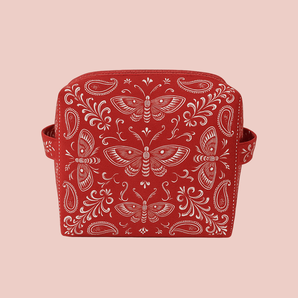 Handmade zipper pouch – fabric pouch for makeup, tech or stationery