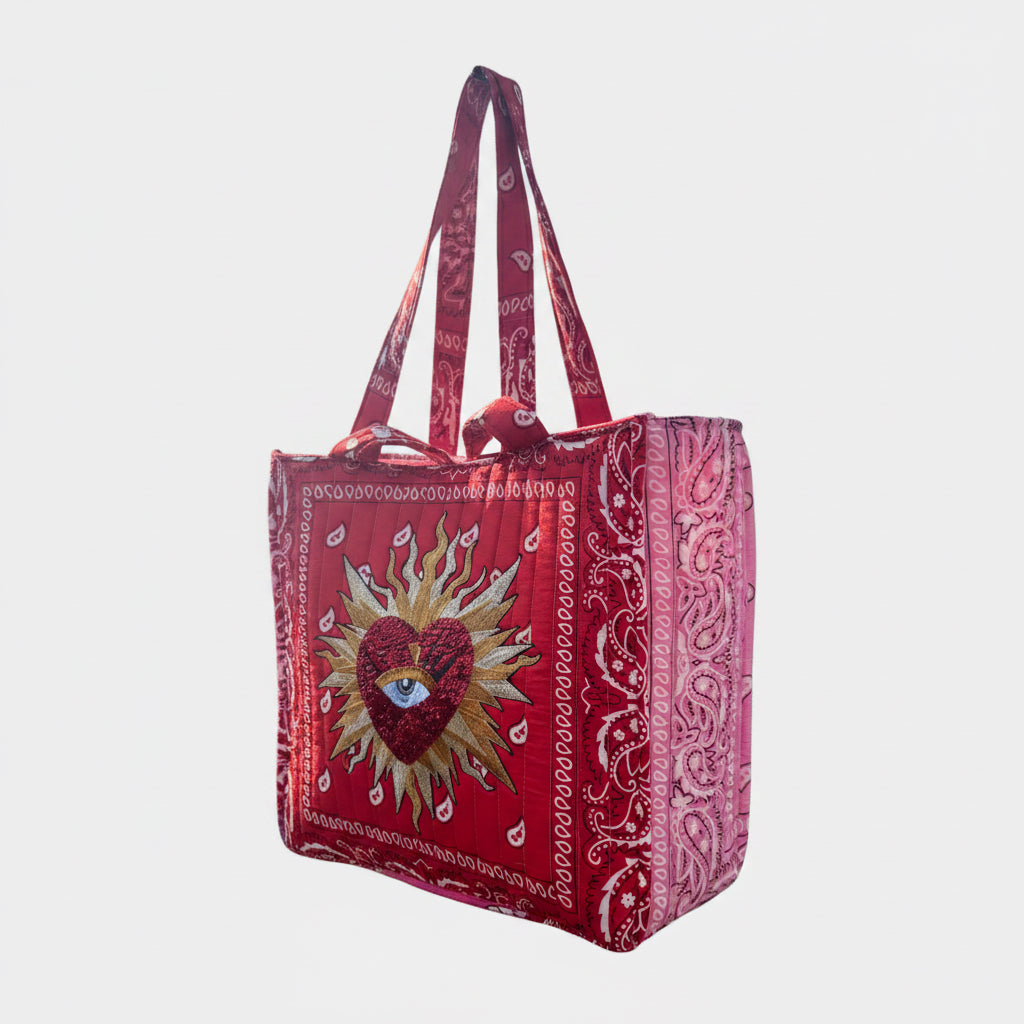Sacred Heart Bandana Tote Bag