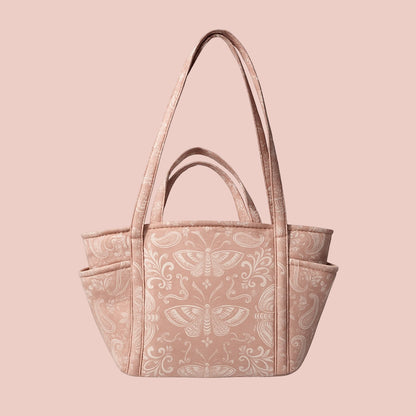 Handmade mini tote bag in Sakura Tinea fabric – UK made